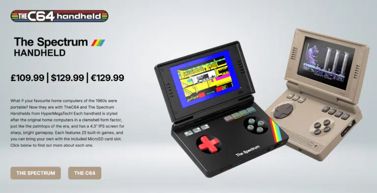 THEC64 Handheld y The Spectrum Handheld de Blaze Entertainment HyperMegaTech