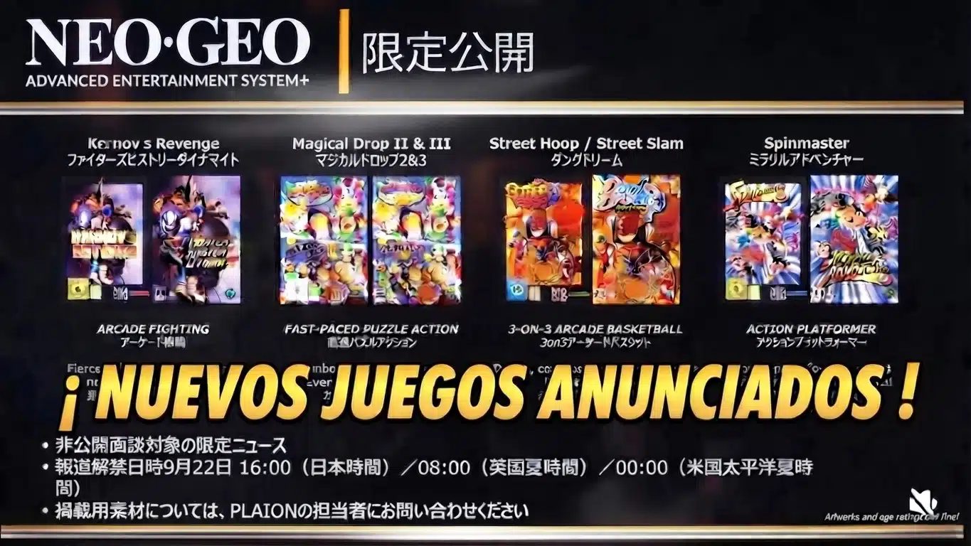 nuevos juegos neogeo aes+